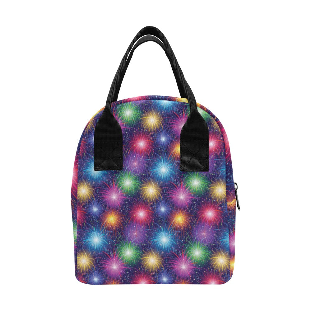Firework Colorful Print Design LKS301 Insulated Lunch Bag