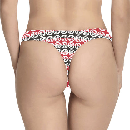 Maori Classic Themed Design Print Women's Thongs