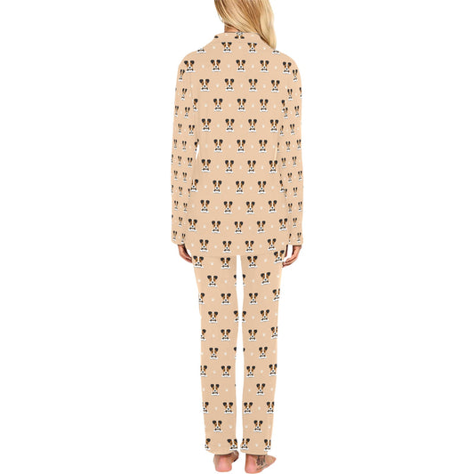Russell Terriers Print Design LKS3011 Women's Long Pajama Set