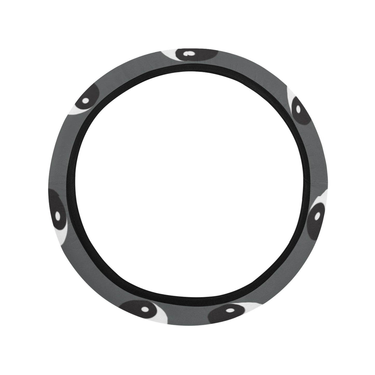 Yin Yang Print Design LKS303 Steering Wheel Cover with Elastic Edge