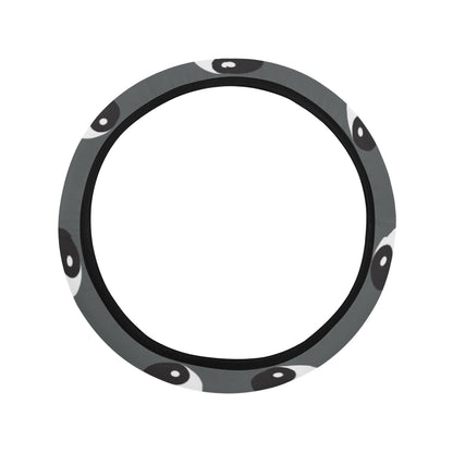 Yin Yang Print Design LKS303 Steering Wheel Cover with Elastic Edge