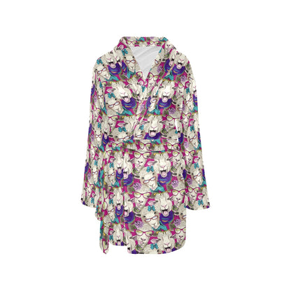 Sheep Print Design LKS403 Women's Fleece Robe