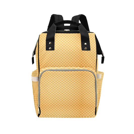 Waffle Texture Print Design LKS302 Diaper Bag Backpack