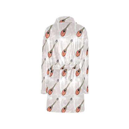 Mandolin Pattern Print Design 03 Women's Fleece Robe