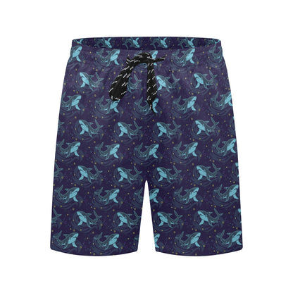 Shark Print Design LKS306 Men's Swim Trunks Beach Shorts