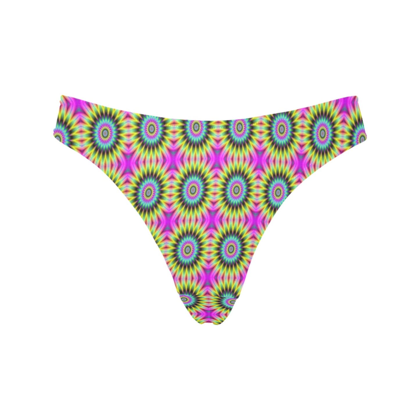 Optical illusion Flower Rainbow Style Women's Thongs