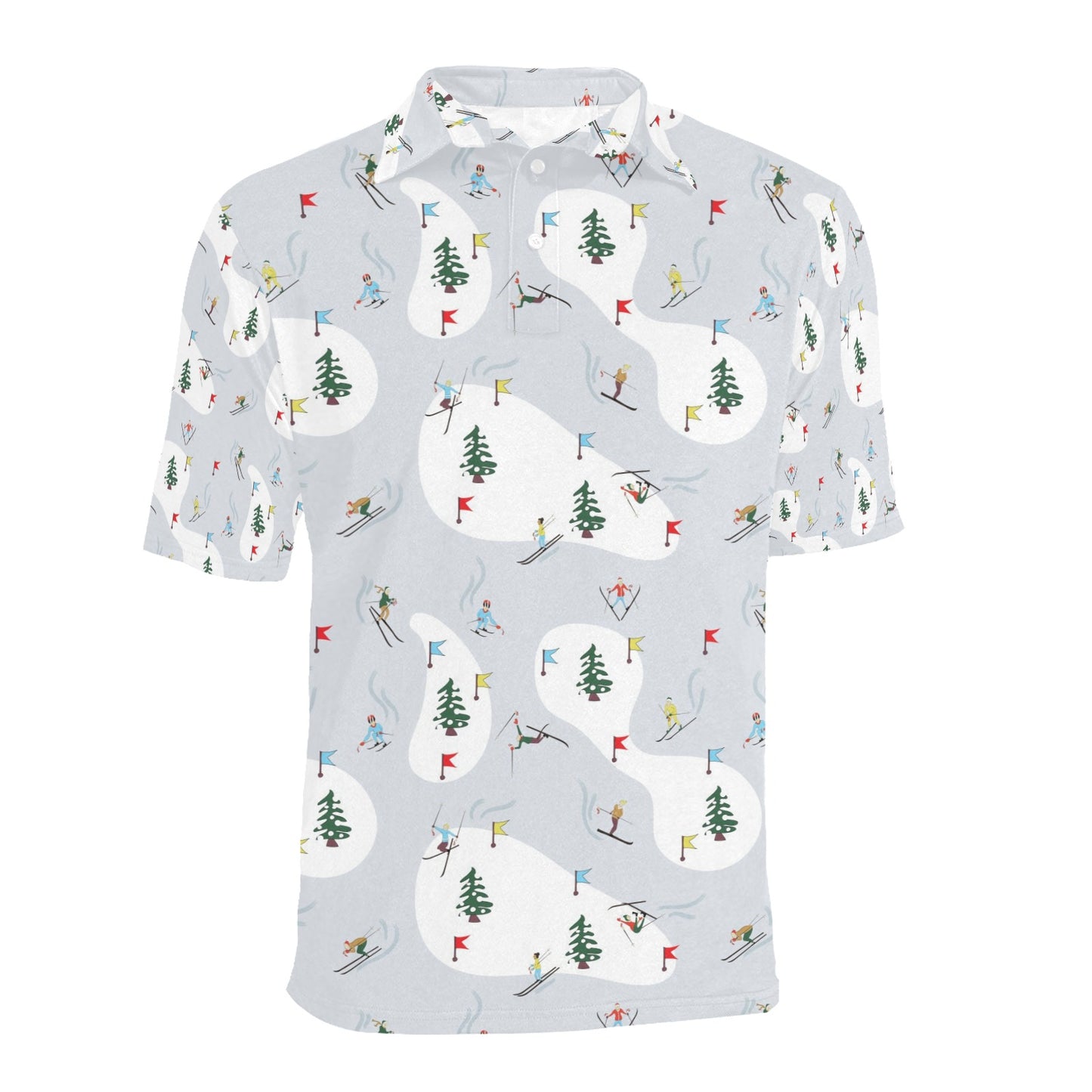 Ski Print Design LKS305 Men Polo Shirt