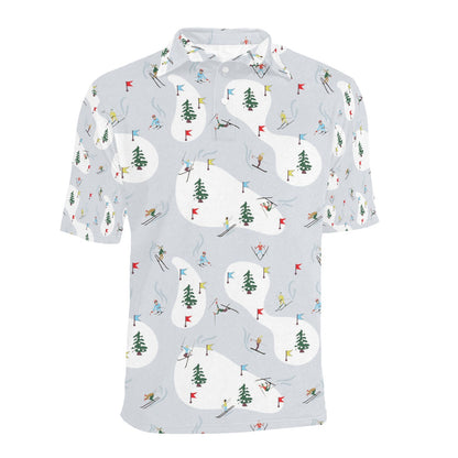 Ski Print Design LKS305 Men Polo Shirt