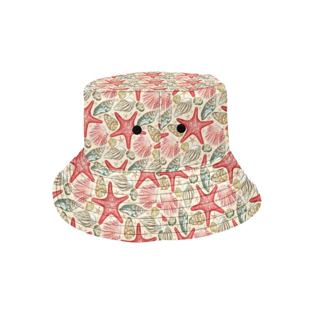 Seashell Print Design LKS301 Unisex Bucket Hat