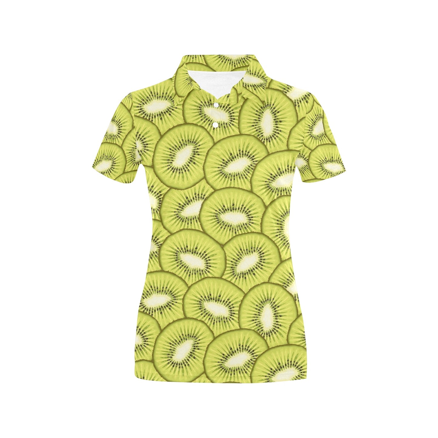 Kiwi Pattern Print Design KW07 Women's Polo Shirt