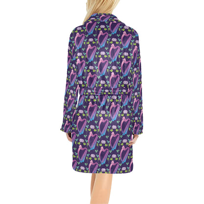 Harp Print Design LKS403 Women's Fleece Robe