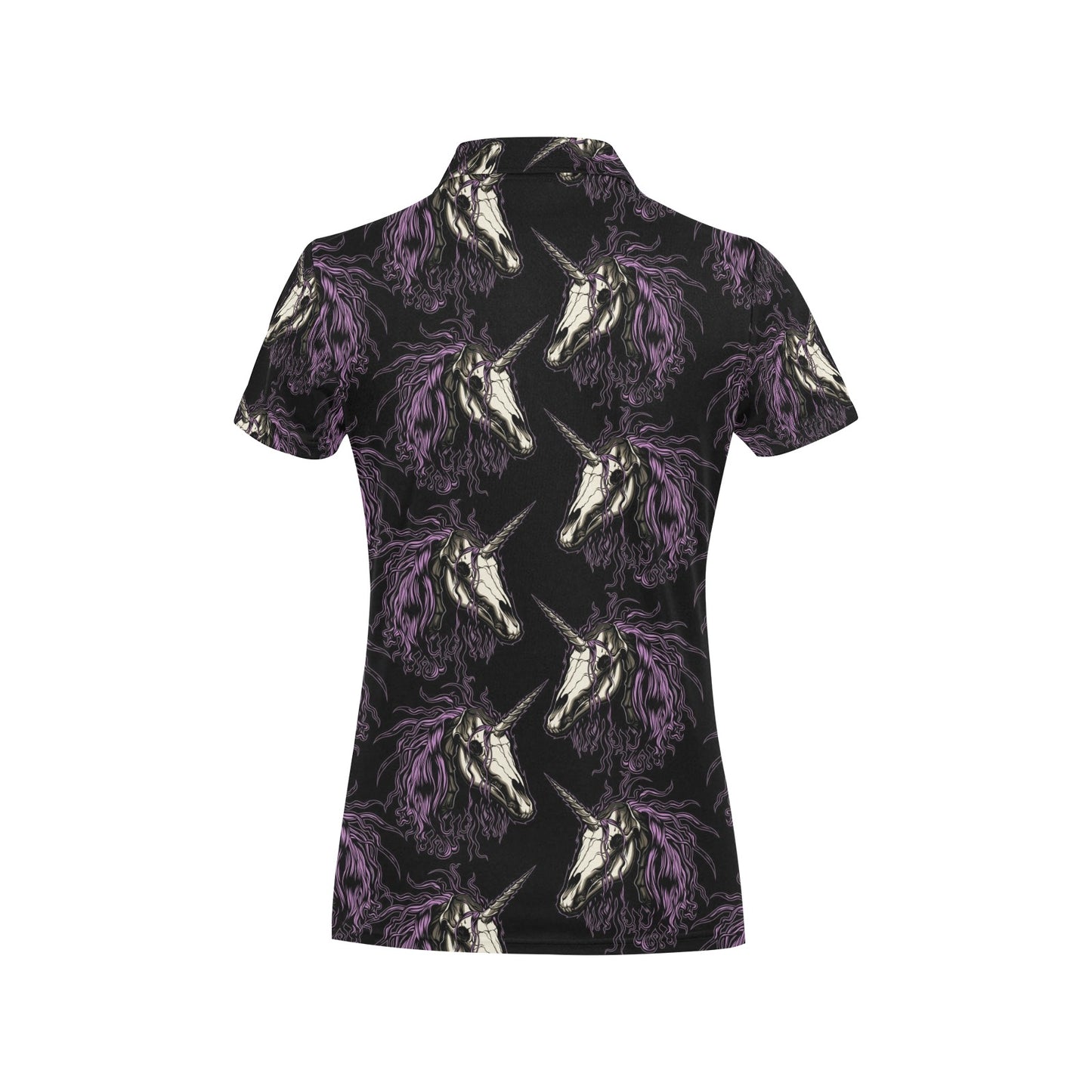 Unicorn Skull head Women's Polo Shirt