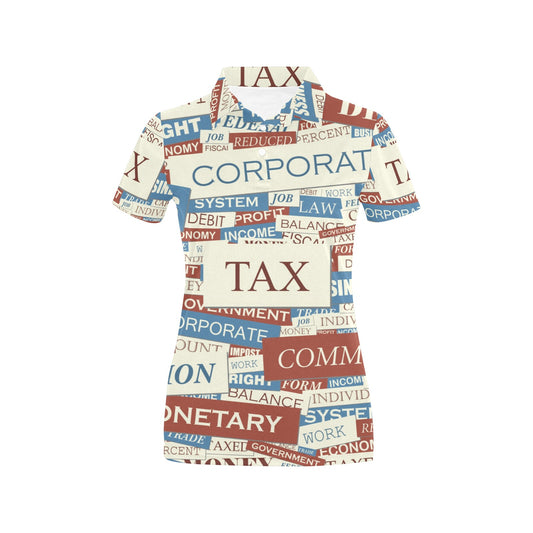 Accounting Financial Pattern Print Design 01 Women's Polo Shirt