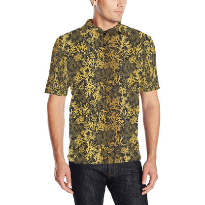 Seaweed Print Design LKS303 Men Polo Shirt