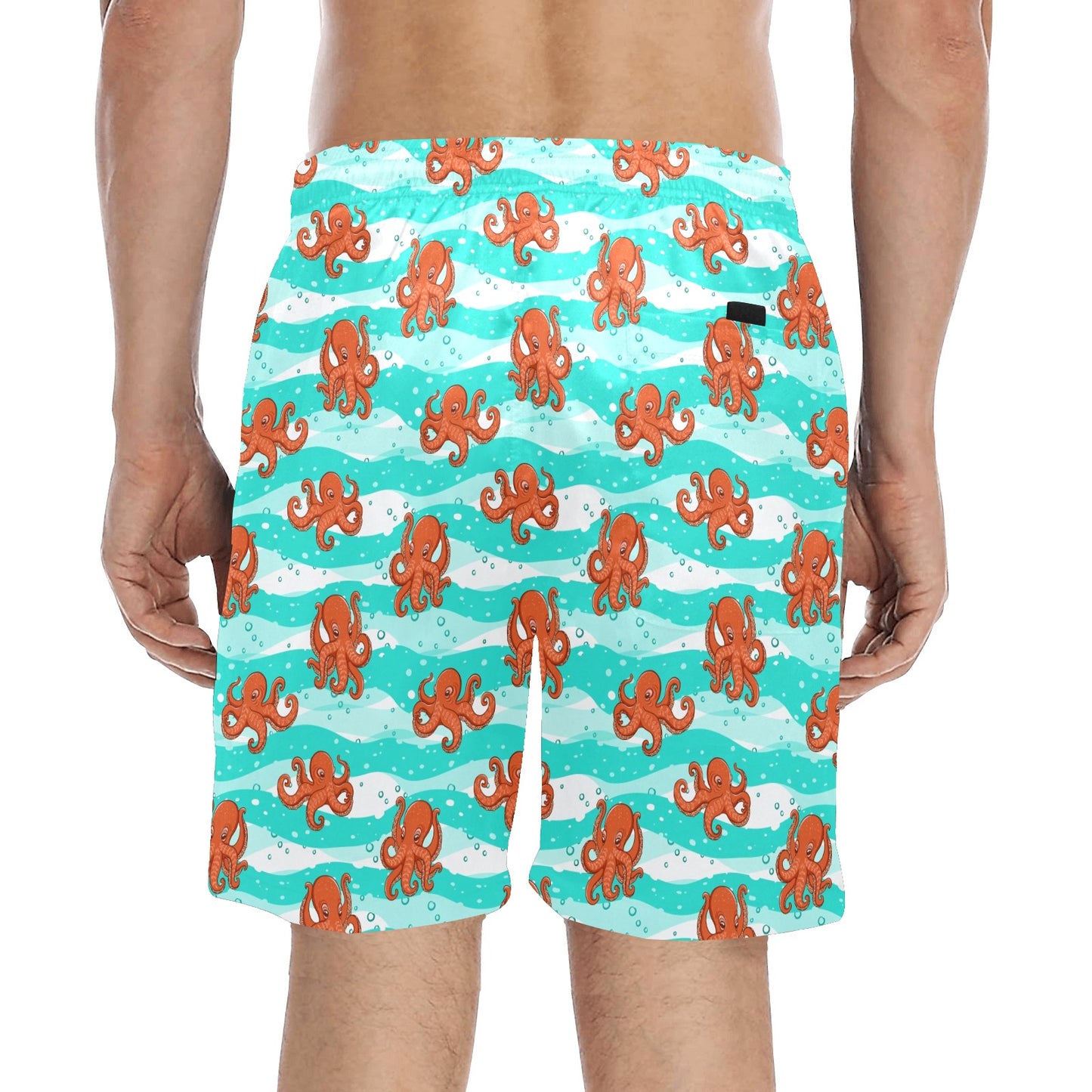 Octopus Cute Design Print Themed Men's Swim Trunks Beach Shorts