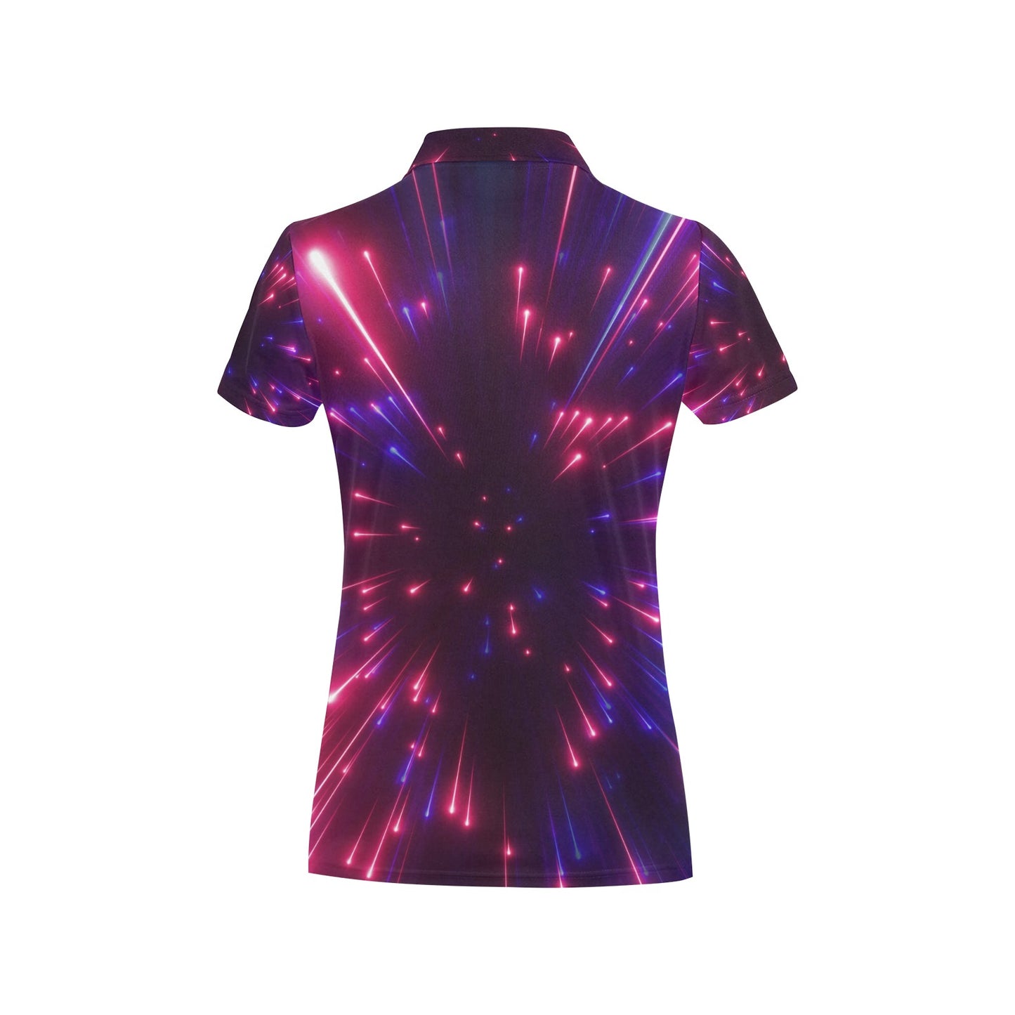 Celestial Purple Blue Neon Speed Light Women's Polo Shirt