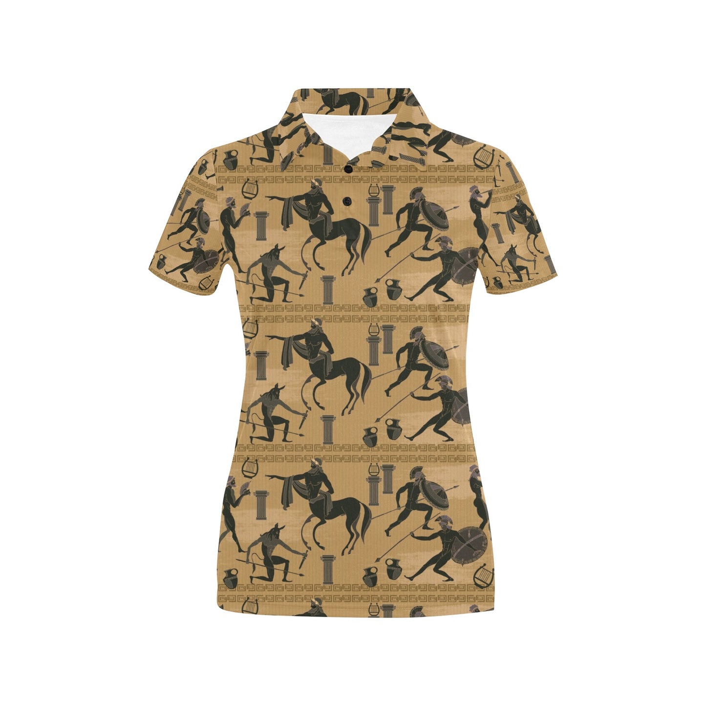 Ancient Greek Statue Print Design LKS304 Women's Polo Shirt