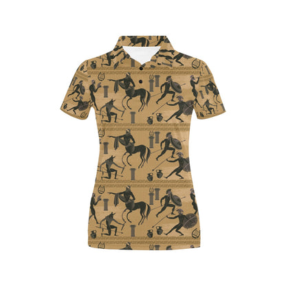 Ancient Greek Statue Print Design LKS304 Women's Polo Shirt