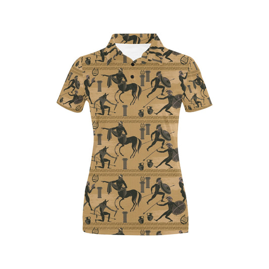 Ancient Greek Statue Print Design LKS304 Women's Polo Shirt