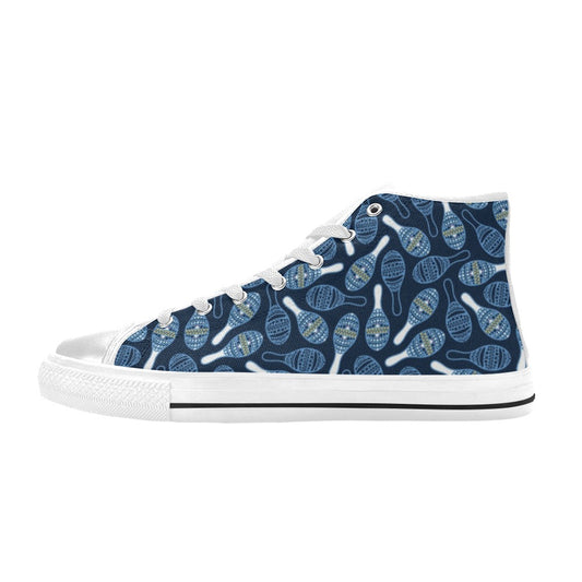 Maracas Print Design LKS401 Men's High Top Canvas Shoes