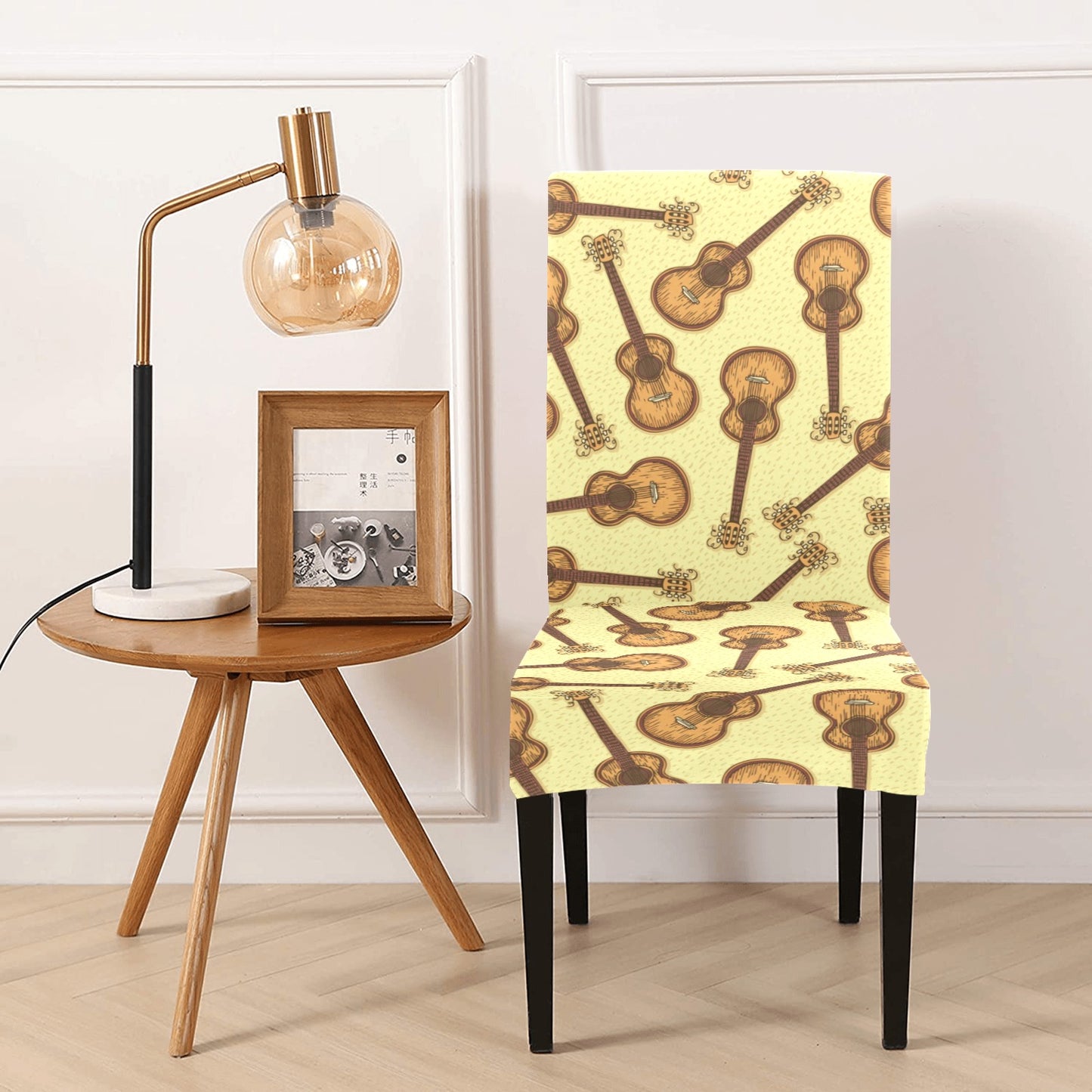 Acoustic Guitar Print Design LKS402 Dining Chair Slipcover