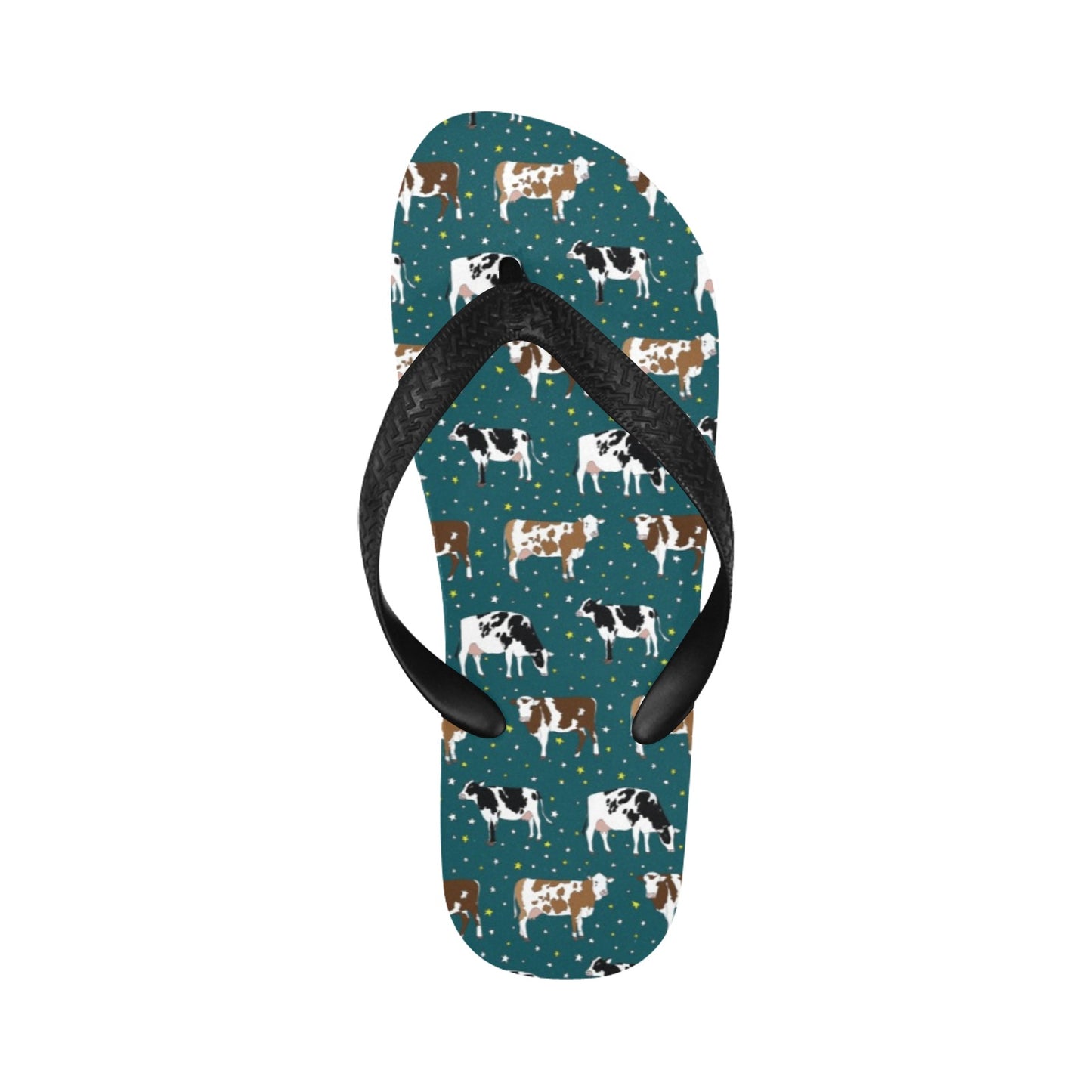 Cattle Print Design LKS404 Flip Flops