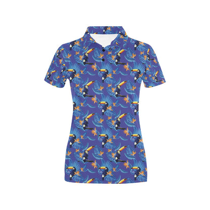 Toucan Print Design LKS306 Women's Polo Shirt