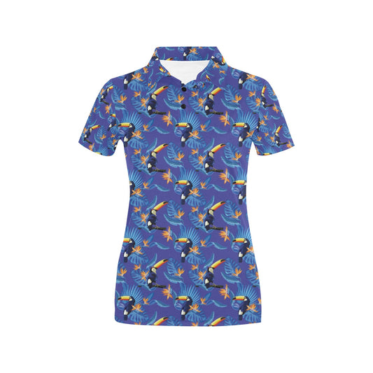 Toucan Print Design LKS306 Women's Polo Shirt