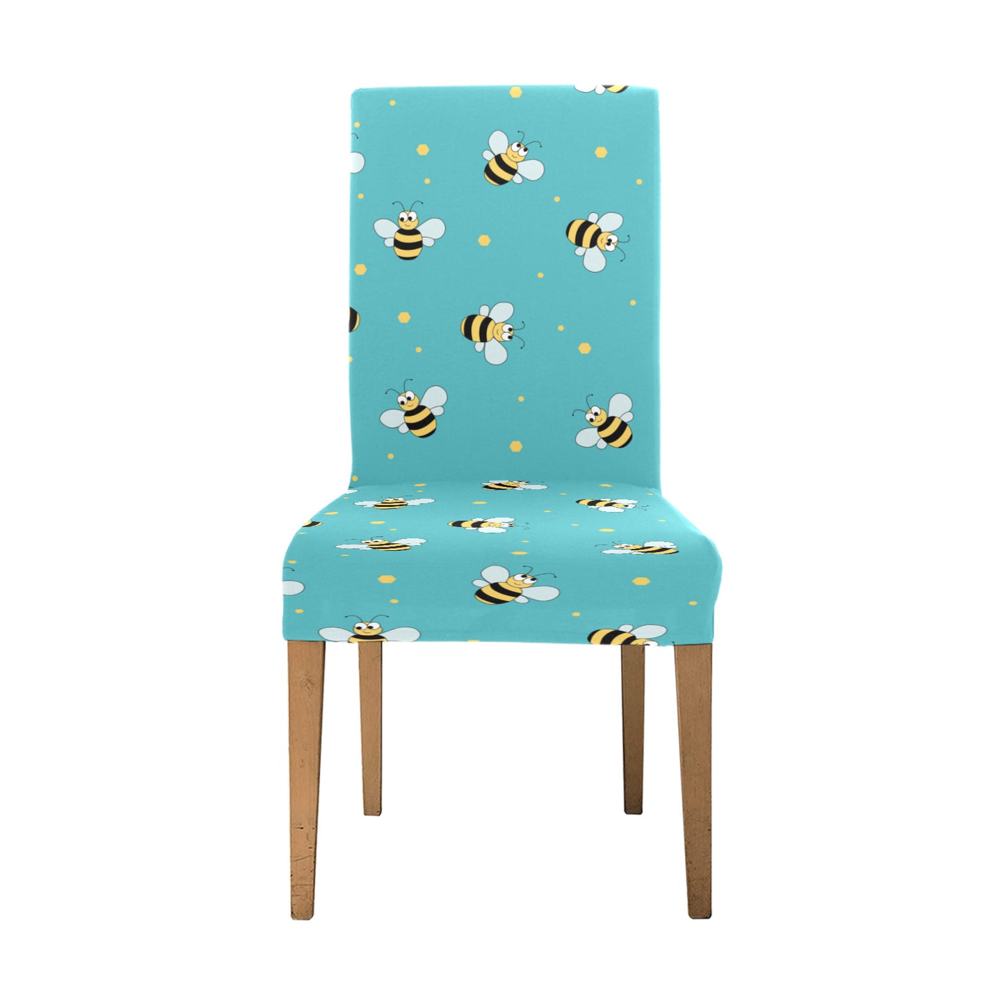 Bee With Dot Print Design LKS309 Dining Chair Slipcover