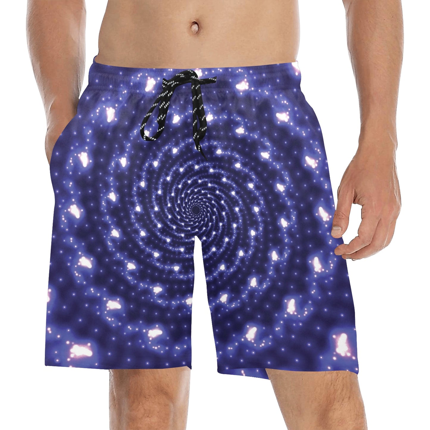 Vortex Print Design LKS305 Men's Swim Trunks Beach Shorts