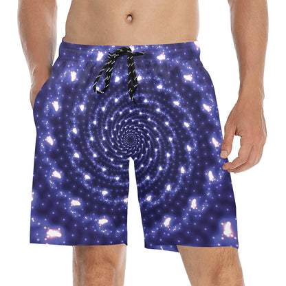Vortex Print Design LKS305 Men's Swim Trunks Beach Shorts