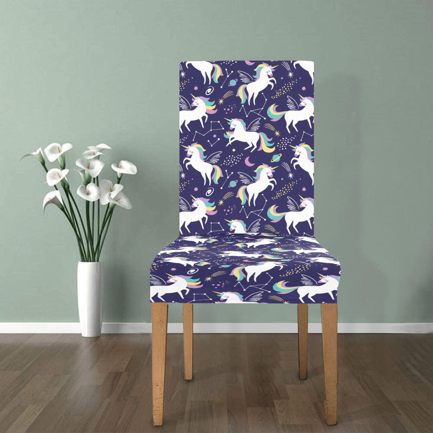 Unicorn Print Design LKS305 Dining Chair Slipcover