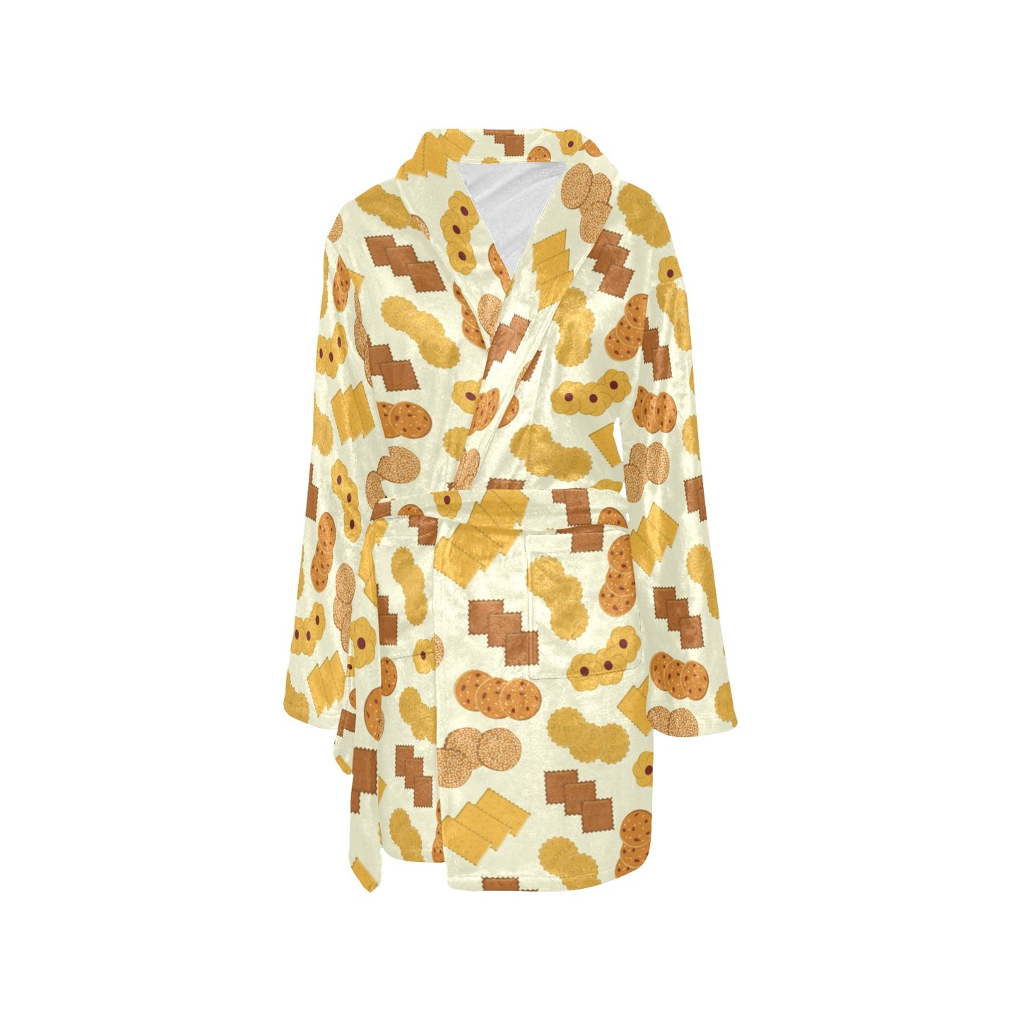 Cookie Pattern Print Design 06 Women's Fleece Robe
