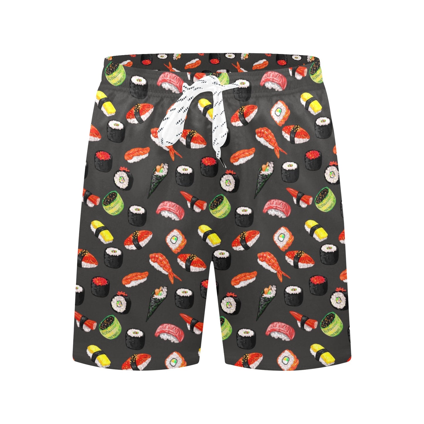 Sushi Design Print Men's Swim Trunks Beach Shorts