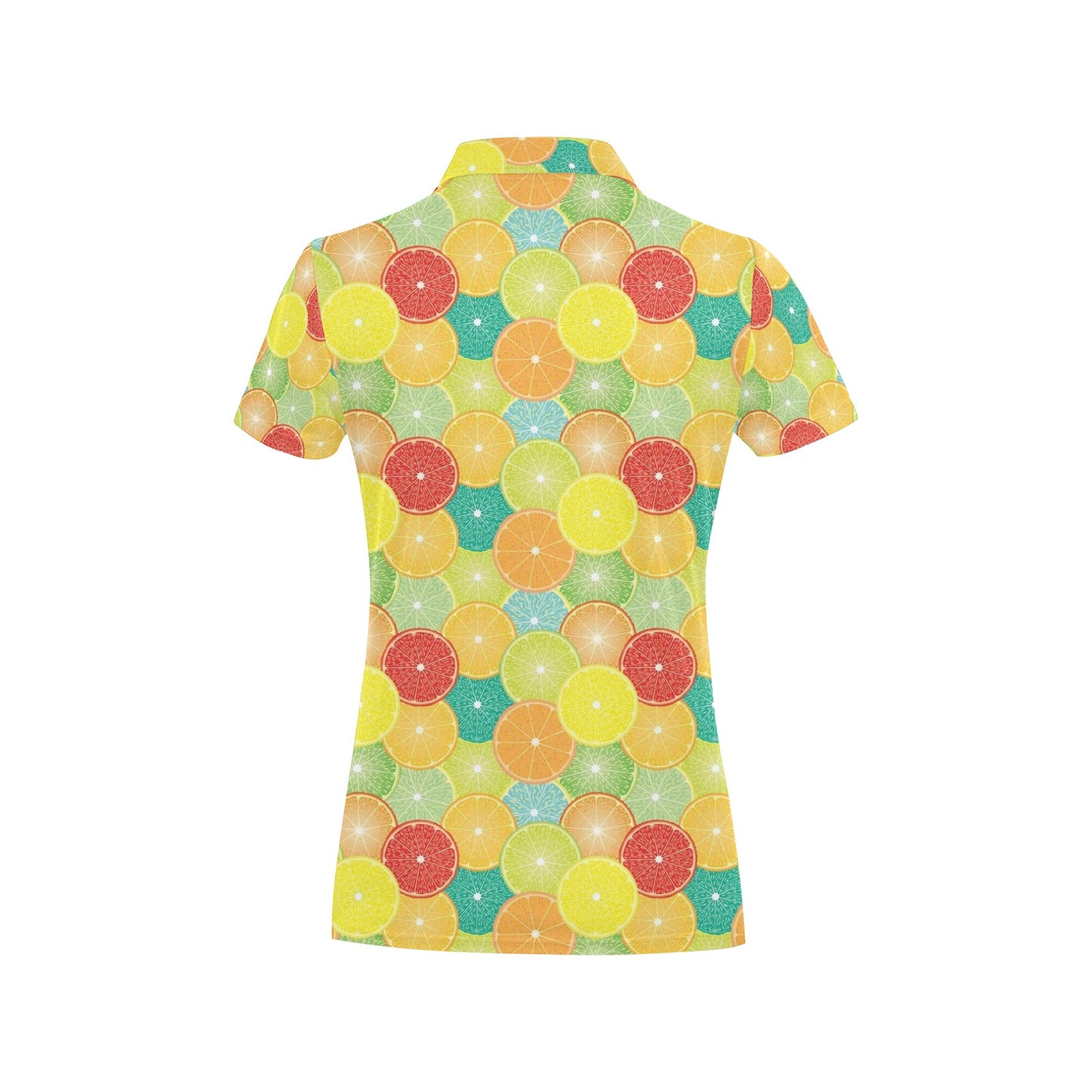 Citrus Pattern Print Design 01 Women's Polo Shirt