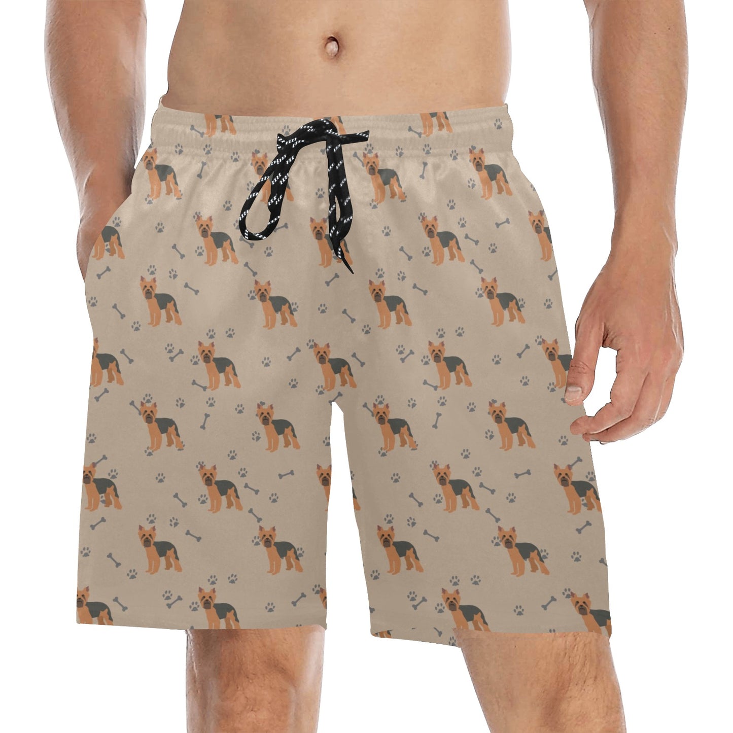 Yorkshire Terriers Print Design LKS305 Men's Swim Trunks Beach Shorts