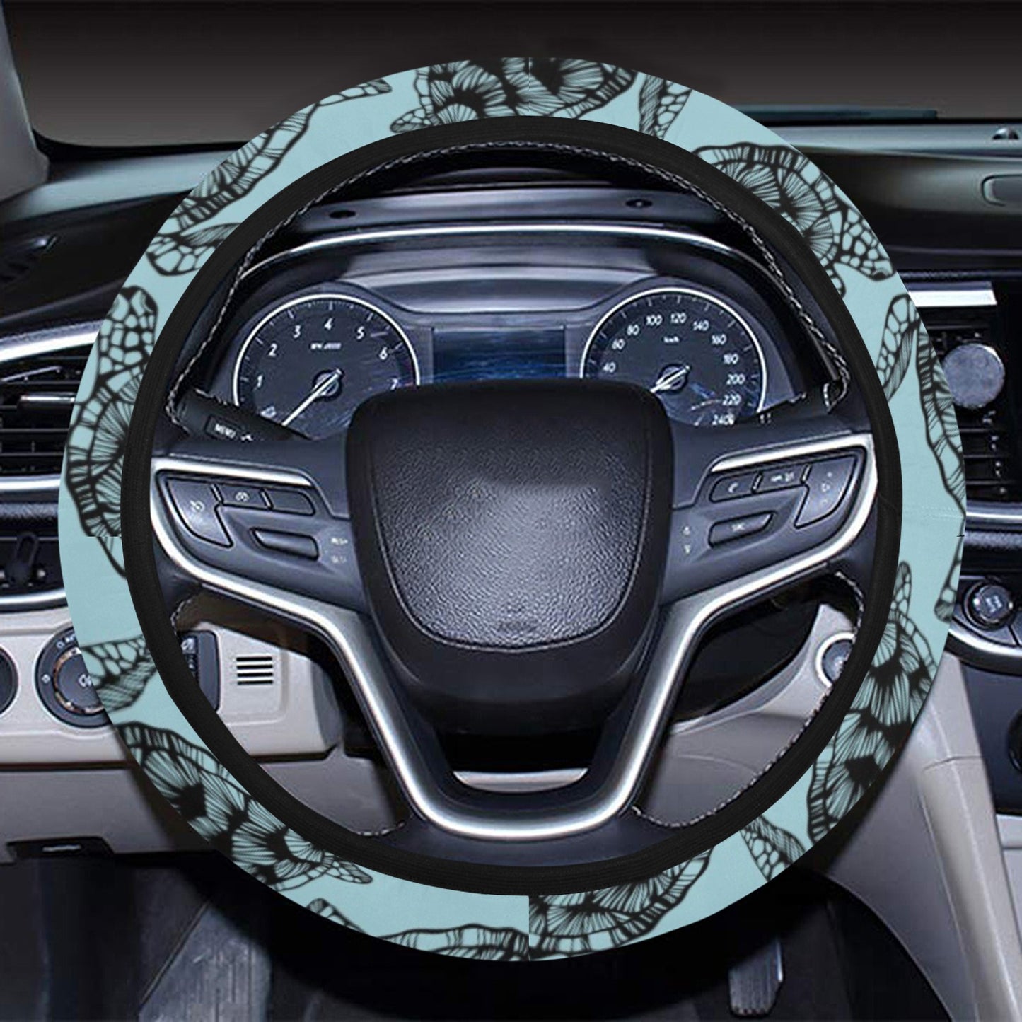 Sea Turtle Print Design LKS3010 Steering Wheel Cover with Elastic Edge