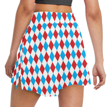 Harlequin Print Design LKS402 17" Golf & Pickleball Skort with Pockets
