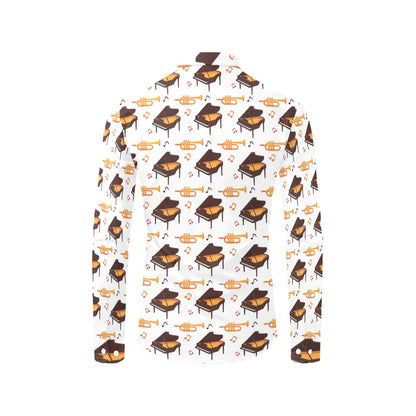 Piano Print Design LKS406 Men's Long Sleeve Dress Shirt