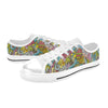 Hippie Print Design LKS301 Women's White Low Top Shoes