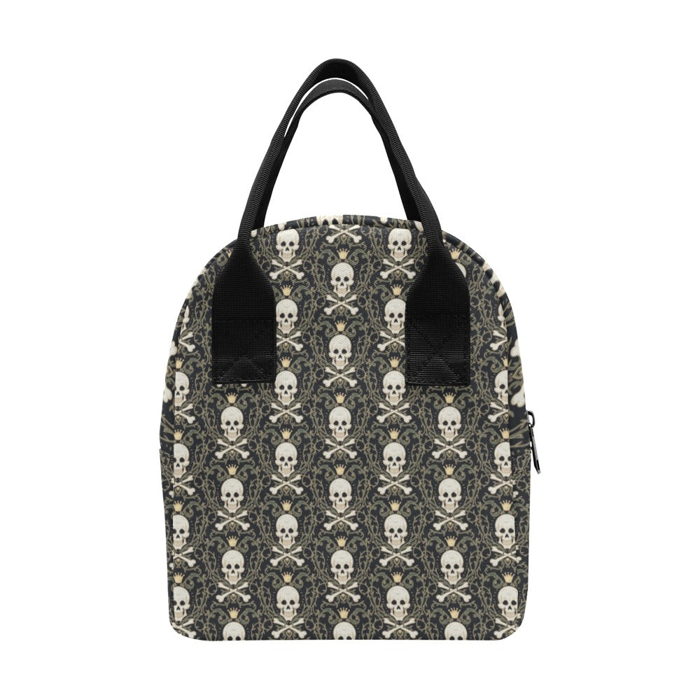 Skull King Print Design LKS307 Insulated Lunch Bag