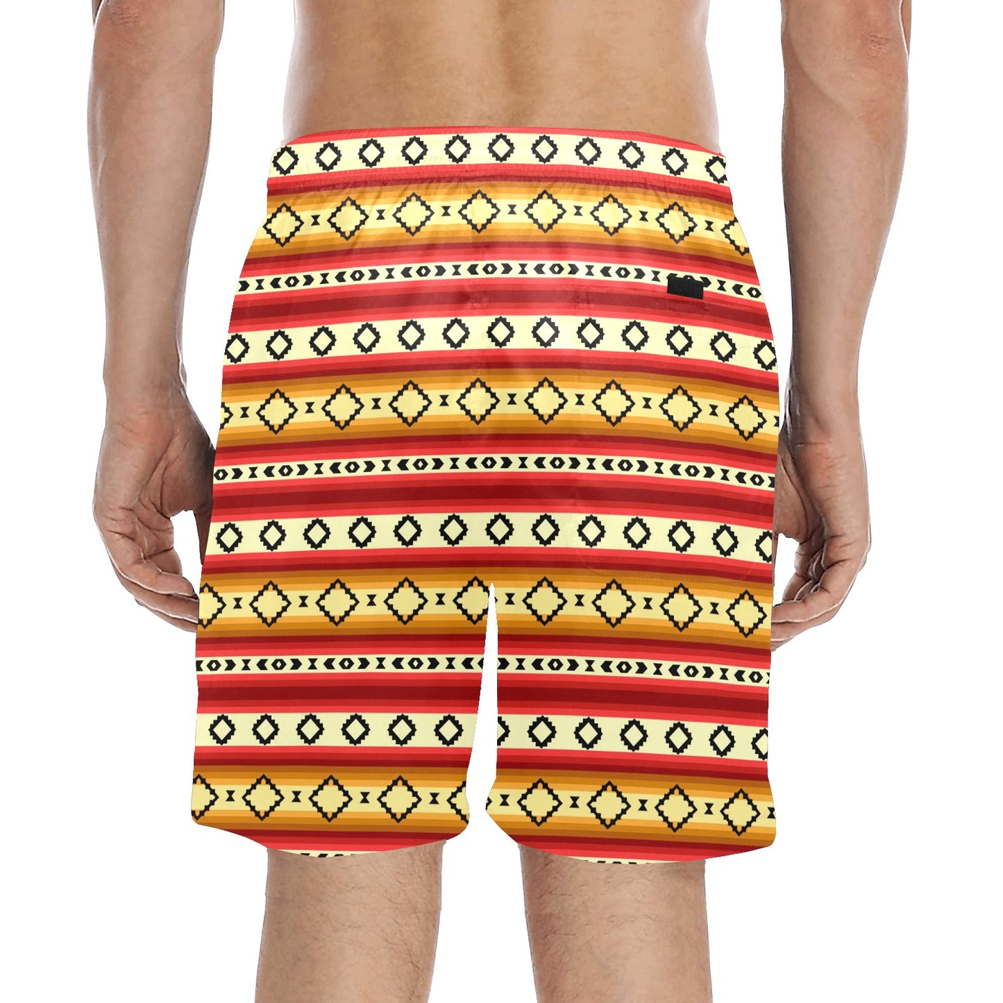 Serape Themed Men's Swim Trunks Beach Shorts
