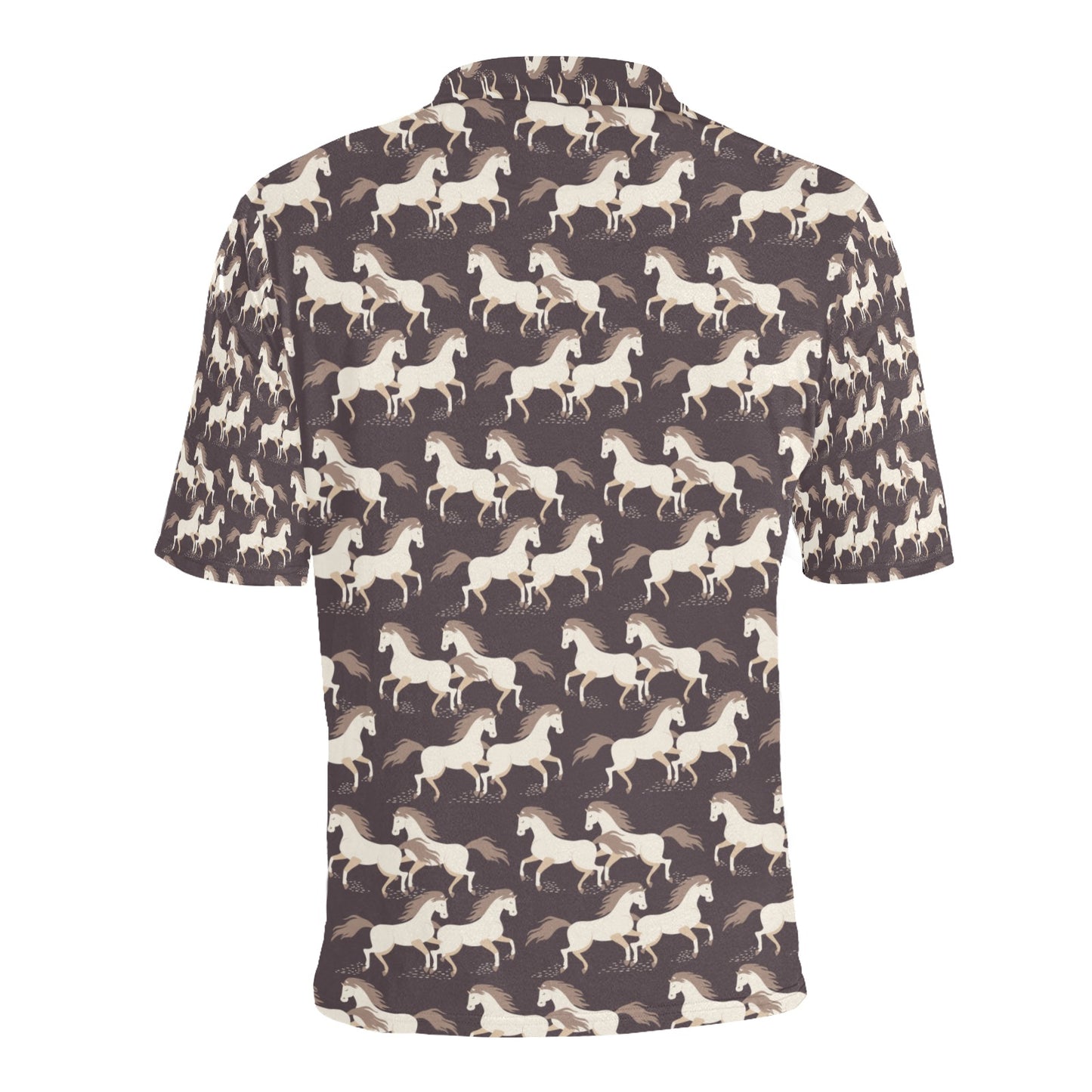 Horse Print Design LKS304 Men Polo Shirt