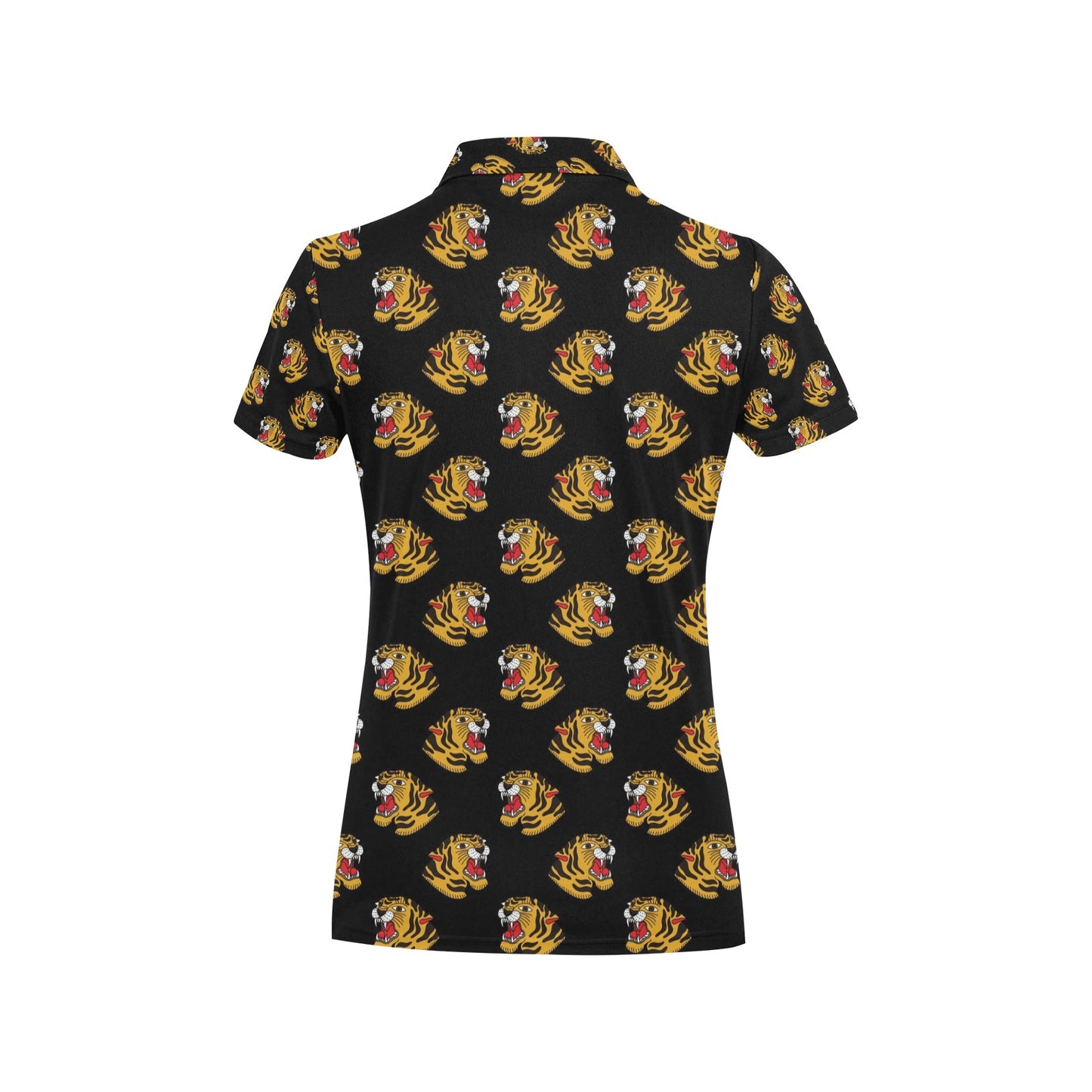 Tiger Head Print Design LKS306 Women's Polo Shirt