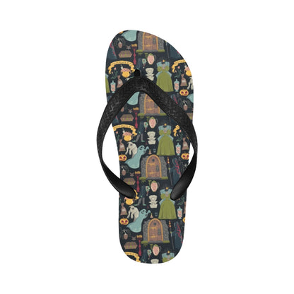 Creepy Halloween Print Design LKS304 Flip Flops