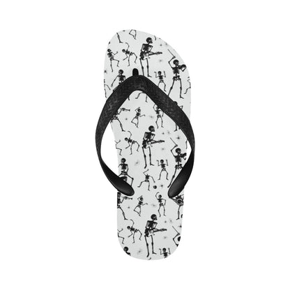 Skeleton Music Player Print Design LKS303 Flip Flops