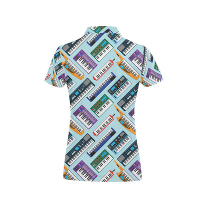 Synthesizer Pattern Print Design 02 Women's Polo Shirt