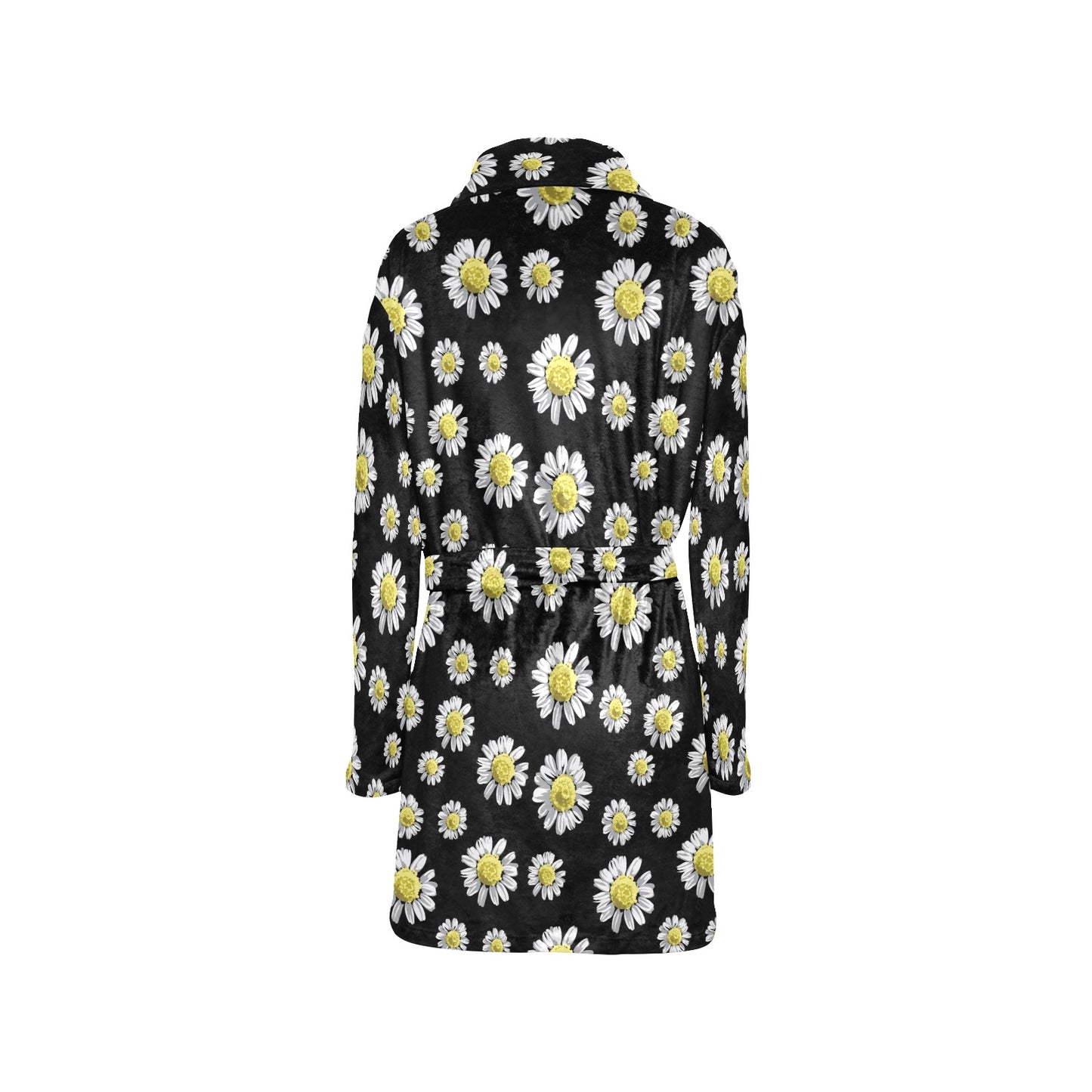 Daisy Pattern Print Design DS01 Women's Fleece Robe