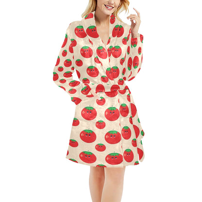 Tomato Print Design LKS308 Women's Fleece Robe