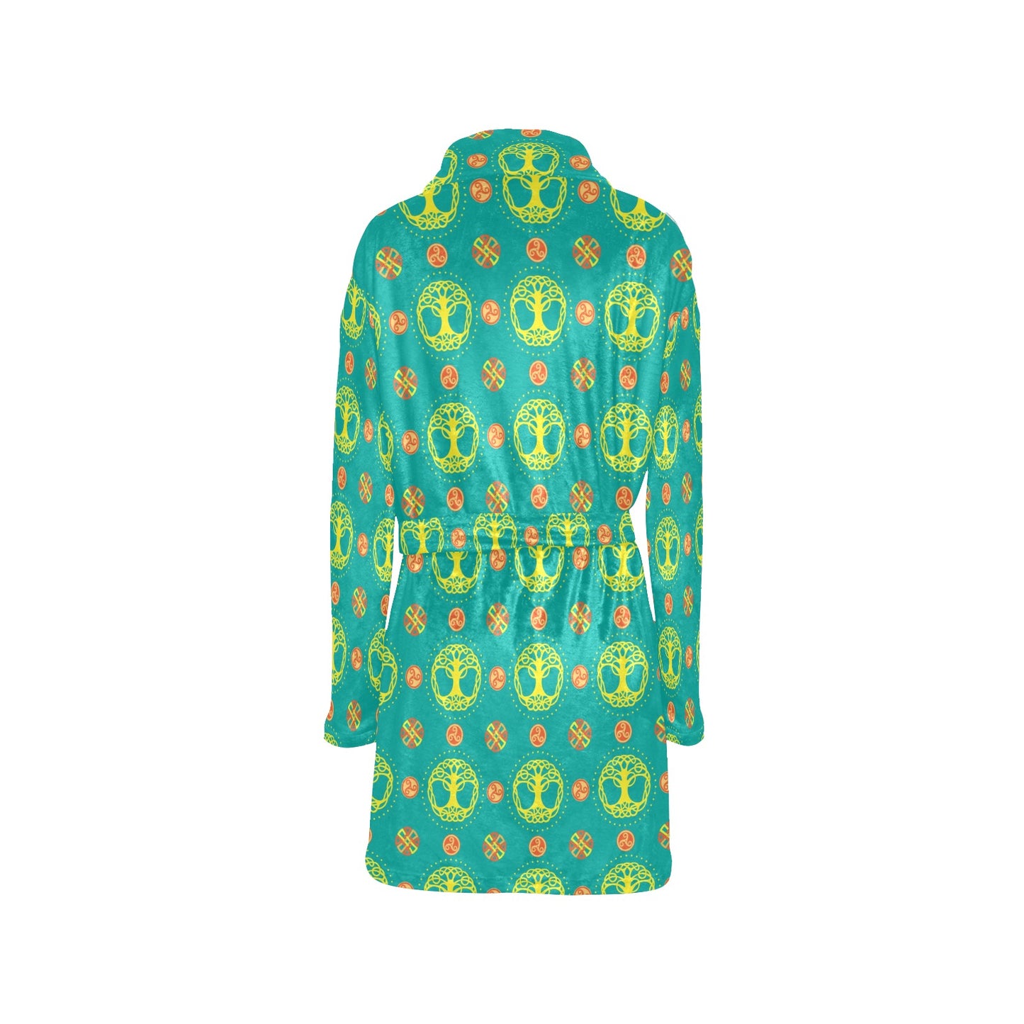 Celtic Tree of Life Print Pattern Women's Fleece Robe